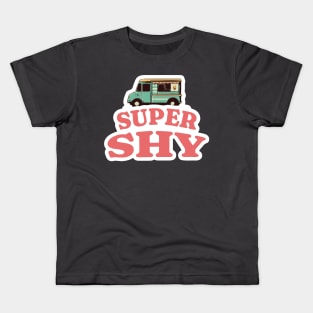 New jeans super shy typography font bunny tokki | Morcaworks Kids T-Shirt